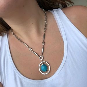 Lia Sophia necklace turquoise aqua blue